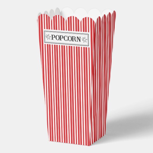 Ballotins Boîte de pop-corn rayée rouge et blanc (Recto)