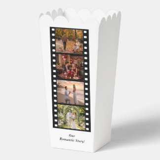 Ballotins Boîte de Popcorn de Mariage en Bande de Film Histo