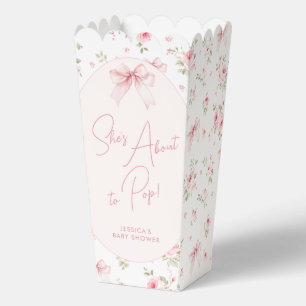 Ballotins Boîte de Popcorn Fleurie pour Baby Shower Elle Va