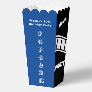 Ballotins Boîte de Popcorn Personnalisée Bleue pour Soirée C