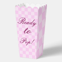 Boîte de Popcorn pour Baby Shower Rose à Pop Gingh