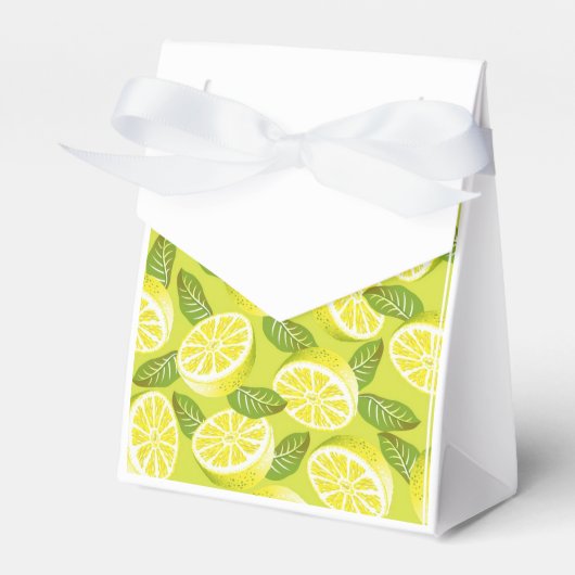 Ballotins Boîte de préférence citron jaune (Verso)