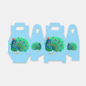 Ballotins Boîte de préférence de la fête de paon (Déplié)