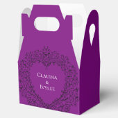 Ballotins Boîte de préférence de mariage gothique au coeur m (Ouvert)