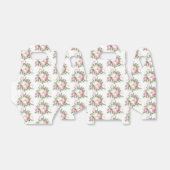 Ballotins Boîte de préférence de mariage Rose vintage (Déplié)