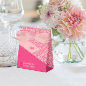 Ballotins Boîte de préférence de mariage rouge Rose géométri