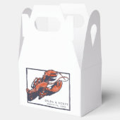 Ballotins Boîte de préférence de mariage rustique au homard (Ouvert)