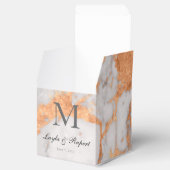 Ballotins Boîte de préférence en marbre et cuivre personnali (Ouvert)