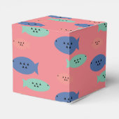 Ballotins Boîte de préférence Geometrical Fish Blue Party (Arrière)