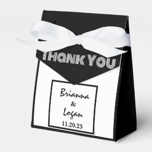 Ballotins Boîte de préférence Mariage Noir & Blanc