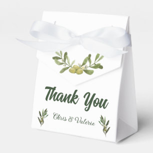 Ballotins Boîte de préférence Mariage vert olive