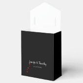 Ballotins Boîte de préférence Noir Personnalisée (Ouvert)