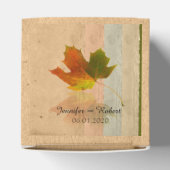 Ballotins Boîte de préférence pour mariage Maple Leaf automn (Haut)