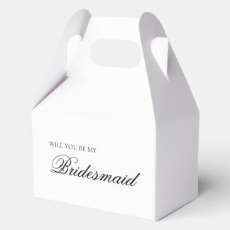 Ballotins Boîte de Proposition de Demoiselle d'Honneur Noir