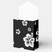 Ballotins Boîte de réception à fleurs Hibiscus blanc et noir (Ouvert)