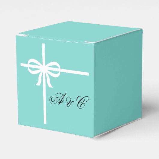 Ballotins Boîte de réception Aqua & White Bows (Verso)