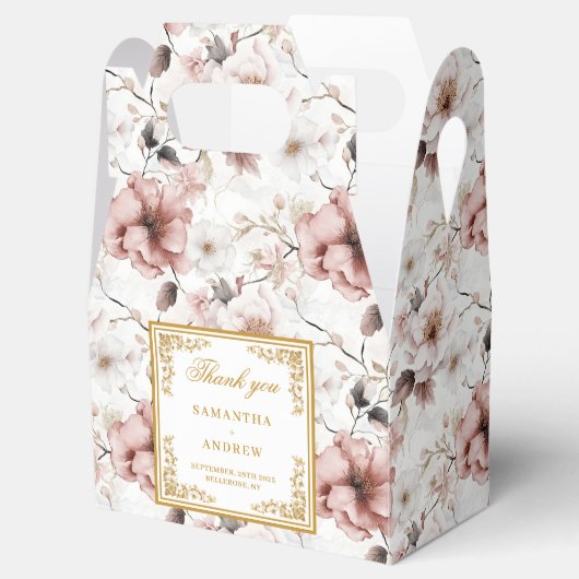 Ballotins Boîte de réception classique couleur or rose pâle (Ouvert)