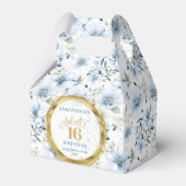 Ballotins Boîte de réception Dusty Blue Sweet 16 Gold Partie (Verso)