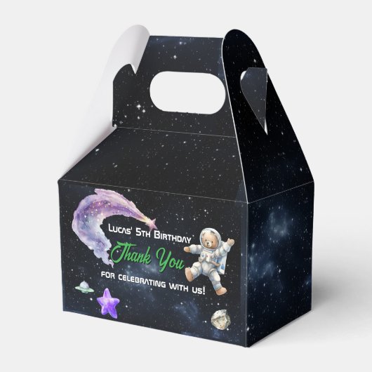 Ballotins Boîte de réception pour enfants à thème spatial (Verso)