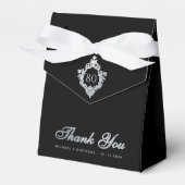 Ballotins Boîte de remerciement 80e anniversaire Crest noir (Verso)