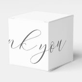 Ballotins Boîte de remerciement de mariage chic blanc | Boît (Verso)