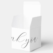 Ballotins Boîte de remerciement de mariage chic blanc | Boît (Ouvert)