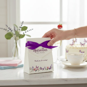 Ballotins Boîte de Remerciement Élégante Papillon Floral