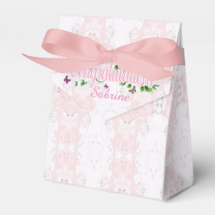 Ballotins Boîte de remerciement en marbre rose Félicitations