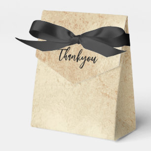 Ballotins Boîte de remerciement en or antique