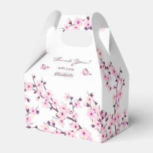 Ballotins Boîte de remerciement personnalisée Fleur de ceris