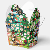 Ballotins Boîte de retrait avec motif de sushi (Ouvert)