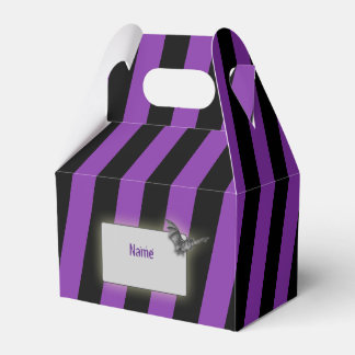 Ballotins Boîte de traitement à rayures violettes et noires