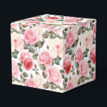 Ballotins Boîte de traitement de la fête des roses roses ros<br><div class="desc">La boîte de faveur Party est présentée avec un joli imprimé fleuri rose roses. Customisez cet objet ou achetez tel quel. Astuce : Ajoutez simplement vos bonnes friandises et ajoutez un ruban festif. Image sous licence</div>