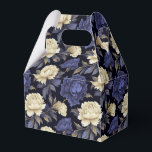 Ballotins Boîte de traitement Fleur Favor<br><div class="desc">Party favorite boîte de traitement est montré avec une belle couleur bleu peonies floral imprimé. Customisez cet objet ou achetez tel quel. Astuce : Ajoutez simplement vos bonnes friandises et ajoutez un ruban festif. Image sous licence</div>