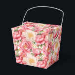 Ballotins Boîte de traitement Pink Peonies Party<br><div class="desc">La boîte de faveur Party est présentée avec une belle couleur rose peonies imprimé floral. Customisez cet objet ou achetez tel quel. Astuce : Ajoutez simplement vos bonnes friandises et ajoutez un ruban festif. Image sous licence</div>