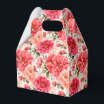 Ballotins Boîte de traitement Pink Peonies Party<br><div class="desc">La boîte de faveur Party est présentée avec une belle couleur rose peonies imprimé floral. Customisez cet objet ou achetez tel quel. Astuce : Ajoutez simplement vos bonnes friandises et ajoutez un ruban festif. Image sous licence</div>