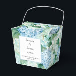 Ballotins Boîte de traitement pour partie d'impression Hydra<br><div class="desc">La boîte de faveur de la fête est affichée avec une impression florale d'hydrangée. Customisez cet élément et modifiez l'exemple de texte sur le vôtre. Astuce : Ajoutez simplement vos bonnes friandises et ajoutez un ruban festif. Image sous licence</div>