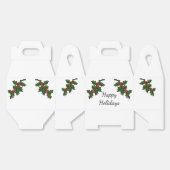 Ballotins Boîte décorative - Branches de houx (Déplié)