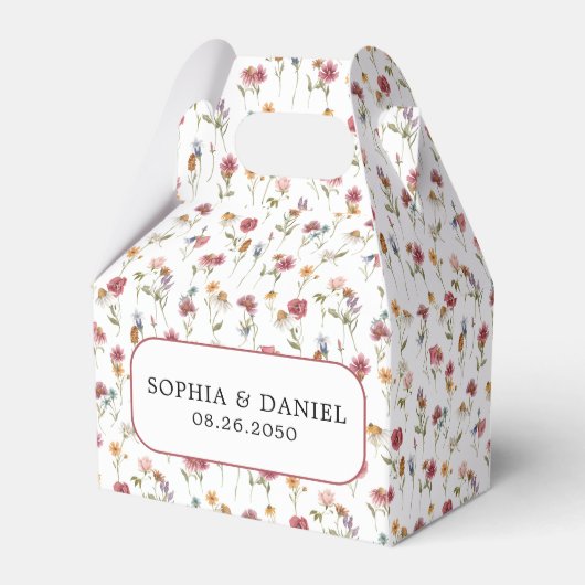 Ballotins Boîte fleur sauvage de mariage Favor (Verso)