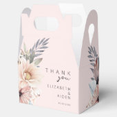 Ballotins Boîte Mariage élégante, rose clair et Pastel Boho (Ouvert)