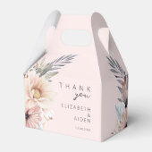 Ballotins Boîte Mariage élégante, rose clair et Pastel Boho (Verso)