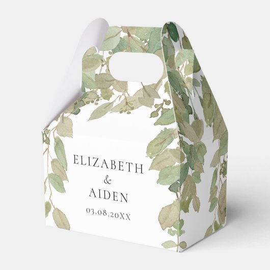 Ballotins Boîte Mariage Eucalyptus Geschenkschachtel (Verso)