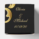 Ballotins Boîte Noir et Or Faveurs Mariage (Haut)