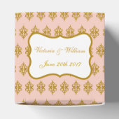 Ballotins Boîte préférée de mariage en dentelle rose (Haut)