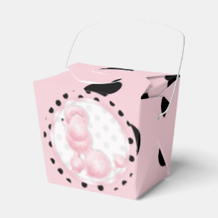 Ballotins Boîte rose de cadeau d'anniversaire de caniche
