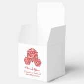 Ballotins Boîte rouge D20 Dice Wedding Favor (Ouvert)
