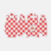 Ballotins Boîte rouge En vichy Pizza Party (Déplié)