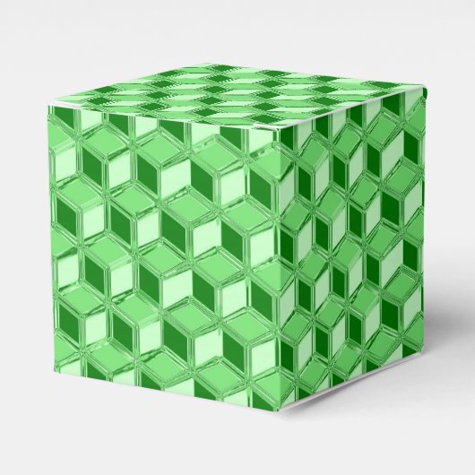 Ballotins Boîtes 3D chromées - vert émeraude (Verso)
