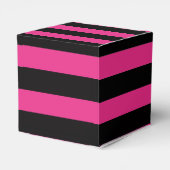 Ballotins Boîtes à gâteau Hot Rose & Black Stripes (Arrière)