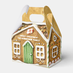 Ballotins Boîtes à pignon de maison en pain d'épice de Noël